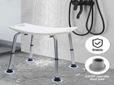 Shower Chair Stable Non-Slip Bath Seat 37-52cm Height Adjustable with Shower Holder and Armrest for V985-SHOWERCHAIR