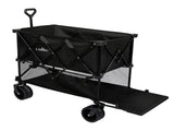 Lambu Folding Wagon Cart Double Shelves UM1259-BK