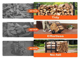 Firewood Log Cart, 113 kg Load Capacity, Outdoor and Indoor Wood Rack Storage Mover with Pneumatic V952-DCCH43XH27XWYTWGDV0
