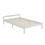 Artiss Bed Frame Double Size Wooden White LEXI WBED-C-001D-137-WH