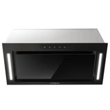 EUROCHEF 60cm Undermount Rangehood Black, Quiet 3-Speed, 3-Layer Dishwashable Filter, LED Lights V219-RGHUDREC6BFA