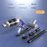 Cordless Handheld Vacuum Cleaner set - USB Rechargeable Portable Car Vacuum with Detachable Nozzle, V888-ELOSUNG53075