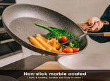 5Pieces Non-Stick Marble Coating Saucepan/Casserole/Fry Pan Cookware Set V915-CV0057