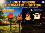 Halloween Solar Pathway Lights Set, 3 Spooky Designs Including Pumpkin with Witch Hat, Cute Ghost, V1341-ZY-NXU5E5RY-GHOST-2PCS