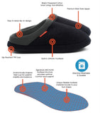 ARCHLINE Orthotic Slippers Slip On Arch Scuffs Orthopedic Moccasins in Charcoal Marle - EUR 36 V563-ARCHLINE-SLIPON-CHMARL-36