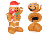 1.5m Height Christmas Inflatables Gingerbread Man Candy Canes Blow Up Yard Decoration Snowman V1294-YM3115220106714-0421