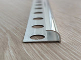 10 x Tile Trim Heavy Duty Round Edge Aluminium 10mm V63-844581