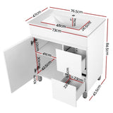 Cefito Vanity Unit 765mm Freestanding Basin Cabinet BV-YQ04-750-WH-ABC