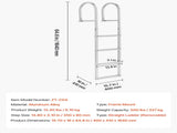 Removable Dock Ladder, 4 Steps, Aluminum Alloy Pontoon Boat Swim Ladder, with Non-Slip Wide Steps, V952-MTZTCXSWPJ50ALQSF001V0