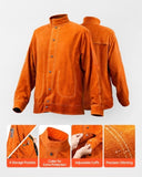 Flame-Resistant Welding Jacket Heavy Duty Leather Welding Jacket XL Size V952-KSNPKKSKNPAKZ8XX9V0