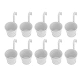 10Pcs Hanging Flower Pots with Removable Hooks Outdoor Indoor Plants Metal Buckets Wall Fence Home V1294-YM0901-3111240243112