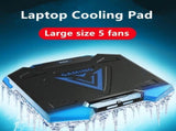 Laptop Cooling Pad Five-Core Cooling Foldable Stand Adjustable Stand Laptop - Blue - Size Universal V1102-889-188942-BLU-UNIVERSAL