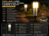 Small Silver Cool White Solar LED Garden Light 2Pcs V1221-XM-LB601-GM44