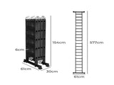 Traderight Multi Purpose Ladder Aluminium 5.7Meter HW0038-570-BK
