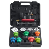 14 pcs Universal Radiator Pressure Tester Kit, Coolant Pressure Tester Kit with Manual Pump and V952-SRQLQYYLCSY192TC2V0