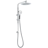 WELS Chrome 9" Rain Shower Head 3 Modes Handheld Rose Slide Rail Set Diverter V1233-C4902B22HR002M4CSR0901