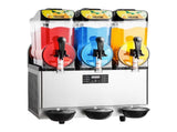Commercial Frozen Drink Maker, 15Lx3 Triple Tank Slushy Machine, 180 Cups Stainless Steel Margarita V952-CGXXRJX315LS56A98V3