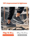 Steel Toe Shoes for Men US Size 9 Athletic Work Shoe Sneakers Black V952-NSHJJZXYDXXHOOINNV0