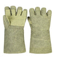 500&degC Heat Resistant gloves, Fire Proof Foundry Leather Gloves for Fireplace, Furnace, Fire Pit, V1366-AZ2-W-00419