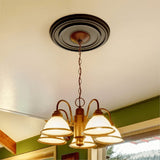 2pack PU Ceiling Medallions Ceiling Cover Plate Medallion for Light Fixtures and Ceiling Fans,12-1/4 V1369-AZ3-W-08356