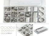 18Sizes 450Pcs Car Engine Oil Drains Plug Aluminum Washer Gasket Nut Bolt Set Sealing Ring O Rings V1189-LWWAL-20260327-04172