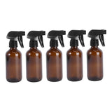 Brown Glass Spray Bottles, Set of 5, Leakproof Design for Hairdressing and Beauty Use V1370-AZ4-11589