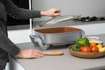 Copper Electric Fry Pan for Cooking, 9.1L Capacity, Non-Stick V196-EFP140