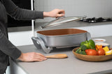 Copper Electric Fry Pan for Cooking, 9.1L Capacity, Non-Stick V196-EFP140