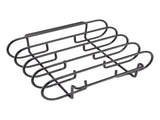 Rib 4 Rows Capacity Compact Portable Iron Material Black Durable Reusable Barbecue Standing Rib V1294-YM0715-3111220163111