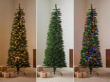 Christabelle 2.3m 7.5ft Pencil Pine Christmas Tree Pre Lit Multi Function LED Slim Artificial I 112_WFLPP75
