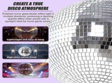Silver Mirror Disco Ball Hanging DJ Party Decor V63-955211