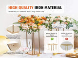 4PCS Gold Metal Column Wedding Flower Stand, 23.6inch /60cm High With Metal Laminate, Vase Geometric V952-HLHJLFTZTCBJORF4QV0