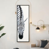 Classic Zebra w Artificial Fur Framed Canvas Wall Art 90cm V637-95202ZEB