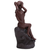 Incense Burner Red Stoneware Backflow Incense Holder Home Office Decoration Ornament V1294-YM0718-3115200137411