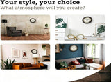 35 cm Classic Country-Style Wall Clock, Silent Analog Quartz Movement, Antique Black and Bronze V1188-MS-731-042