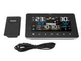 Digital Indoor Outdoor Thermometer Hygrometer Color Display Touch Screen Weather Forecast Station V1294-YM0901-3111260013711