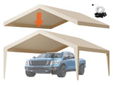 Carport Replacement Canopy, 6 x 3.6 m Potable Garage Tent Top Tarp, UV-Resistant & Waterproof Car V952-CKPB12X20FTM4VTAY001V0