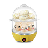Electric Egg Cooker 14 Egg Capacity Double Layer with Timer Automatic Shut-Off 350W Multifunctional V1258-DP02-BOL-393