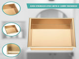 336 x 336 x 101mm Shower Niche Single Shelf Organizer No Tile Needed in Gold V63-905651