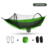 Outdoor Camping Hammock with Mosquito Net - Lightweight 260x140cm, Portable Travel & Hiking Gear V888-ELOSUNG10737