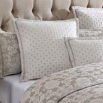 Davinci Imperial Stone Woven Jacquard Damask Quilt Cover Set Queen V442-LED-QUILTCS-IMPERIAL-STONE-QS