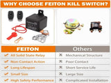 Remote Battery Disconnect Switch 12V Battery Kill Switch for Car, Encendido a Distancia 200A V1366-AZ2-W-11469