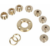 ROuter Guide Kit, 11 Pieces Imperial Size Brass ROuter Template Guide Kit, Lock Nut Adapter V1188-MS-227-2025