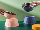 Dog Bowl Raised Cat Food Water Bowls with Detachable Elevated Stand Pet Stainless Steel Feeder Bowl V1189-WXFWAL-20260319-00714