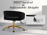 Velvet Home Office Chair- Black V226-SW8848BK