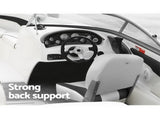 Seamanship 2X Folding Boat Seats Marine Swivel Low Back 13cm Padding Charcoal BS-86202-GC-40