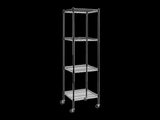 Wire Storage Rack 45x45cm Black Shelving with Wheels V63-841301