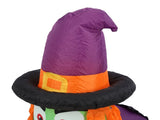 4.43ft Witch Broke Out From Window Inflatable Decoration Built in LED Light Outdoor Props Blow Up V1294-YM0901-3115240073312