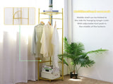 Fin Heavy Duty Clothes Stand Space-Saving Corner Coat Hat Shoes Rack Bedroom V767-JJ-ZY1123-G1
