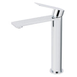 WELS Polished Chrome Tall Basin Mixer Vanity Sink Faucet Spout Laundry Flat Tap V1233-KRS102CR